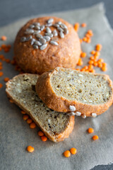 Vegan Lentil Bread Gluten Free Ezekiel or Bible. Ready to Eat.