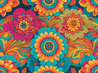seamless pattern with flowers
