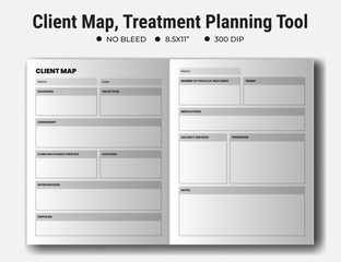 Client Map, Treatment Planning Tool, Treatment Objectives Evaluation For Clients Logbook Template, Kdp Interior