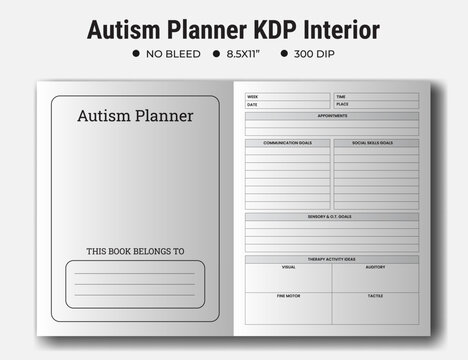 Autism Planner KDP Interior Template
