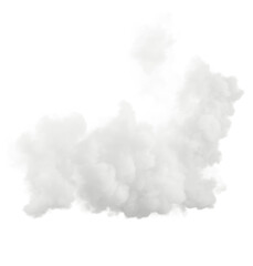 Realistic white clouds explode shapes isolated transparent backgrounds 3d illustrations png