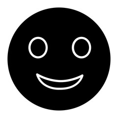 Happy Mood Glyph Icon