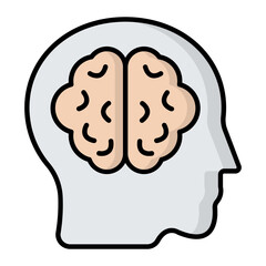 Mind Line Color Icon