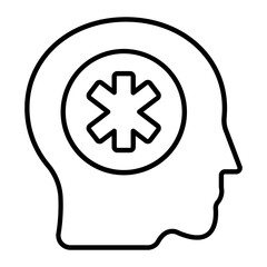 Brain Health Outline Icon