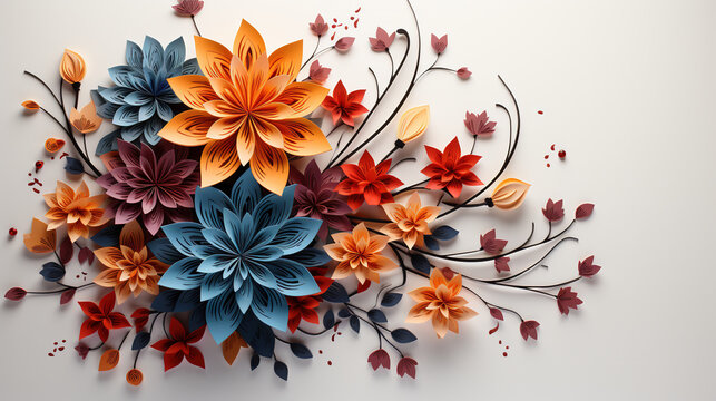 Festival flower and lights decoration on occation, dark background