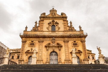 Fototapeta na wymiar Cathedral of San Pietro (Saint Peter) in Modica. Sicily, southern Italy.