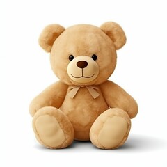 Obraz premium Plush Bear Isolated on White Background. Generative ai