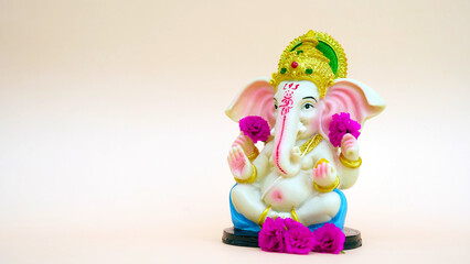 Lord Ganesha with pink background, Celebrate Hindu God Ganesha Ganesh festival