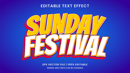 Sunday festival text effect