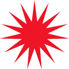 Starburst sticker set - collection of special offer sale oval and round shaped sunburst labels and badges. Promo stickers with star edges. Vector icons in Simple flat vintage style.