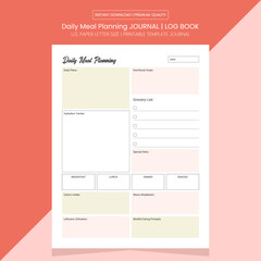 Daily Meal Planning Planners