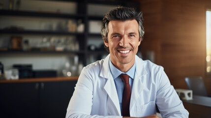 Fototapeta premium Portrait of a doctor in his office