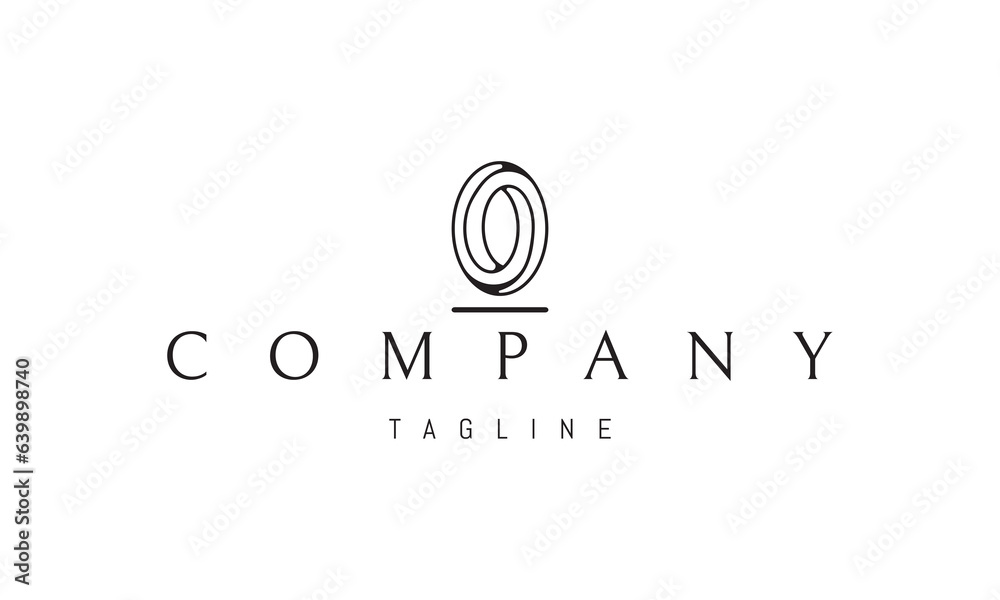 Canvas Prints vector logo on which an abstract image of a twisted letter o.