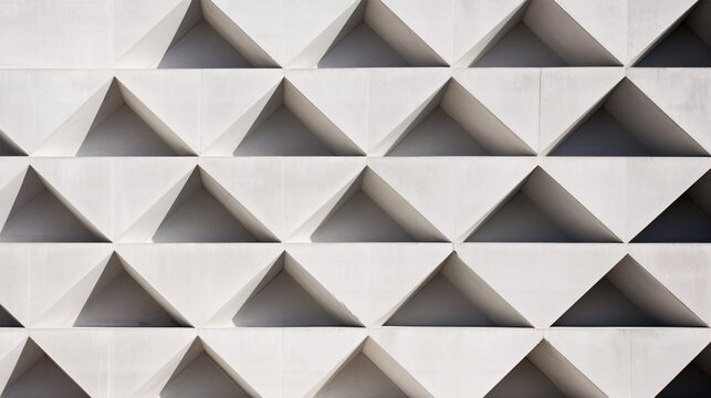 The architectural intricacies of this modern, white concrete structure showcase geometric precision