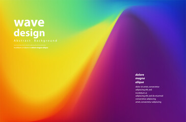 Abstract blurred gradient mesh background bright rainbow colors. Colorful smooth soft banner template. Creative vibrant vector illustration