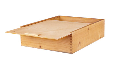 wooden box, isolated