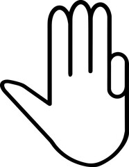 Hand with Four Finger Icon