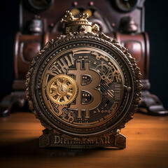 Bitcoin Logo - Steampunk