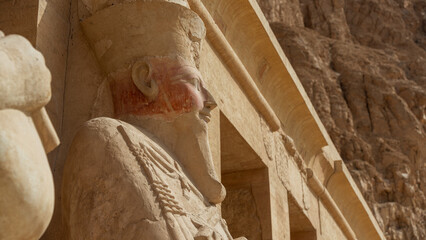 A statue at the temple of Hatshepsut, Luxor, Egypt