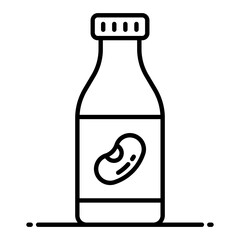 Soy Milk Outline Icon
