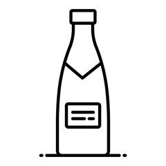 Champagne Bottle Outline Icon