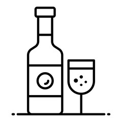 Wine Outline Icon