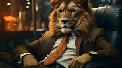 Fototapeta na wymiar business lion
