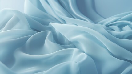 Obraz premium Light and Airy Pastel Blue Chiffon Fabric for Delicate and Dreamy Designs