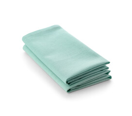 Folded clean napkins isolated on white background