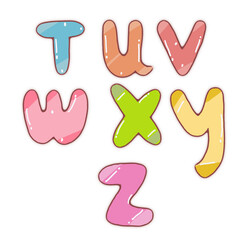 Artwork characters in pastel colour 