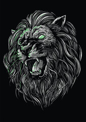 Lion King Head Design Vector