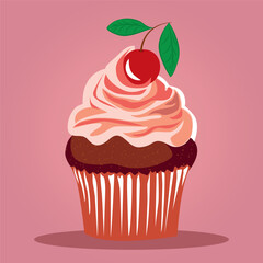 Cupcake vector illustration_colour_4__2000x2000 px