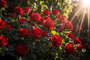 Red rose garden