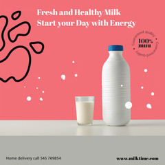 Milk hot Design 