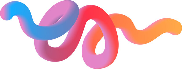 Abstract color gradient tube shape © Marina Zlochin
