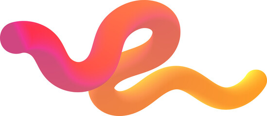 Abstract color gradient tube shape