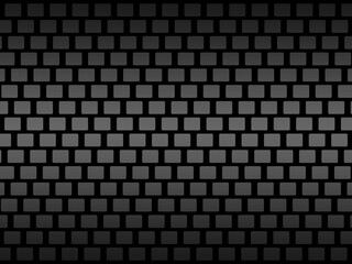 Square black metal texture steel background. Perforated metal sheet.