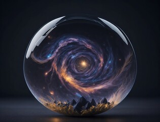  Glass ball with spiral of stars