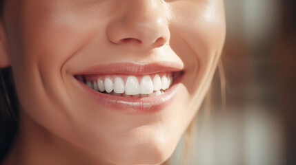 Fototapeta premium close up of a woman smiling