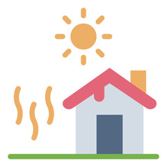 Heat Wave flat icon