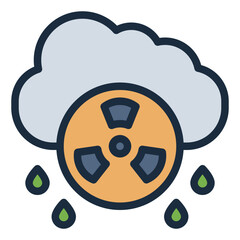 Acid Rain filled line icon