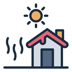 Heat Wave filled line icon