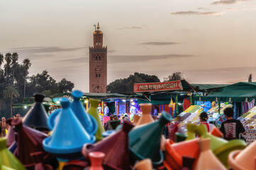 Tajines in the market, Morocco