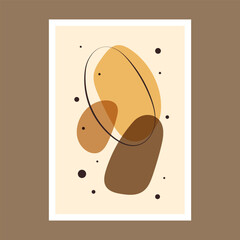 Minimal posters with hand drawn abstract organic shapes composition in trendy contemporary collage style. Abstract Art Design for prints, covers, wallpapers, wall art. Vector illustration