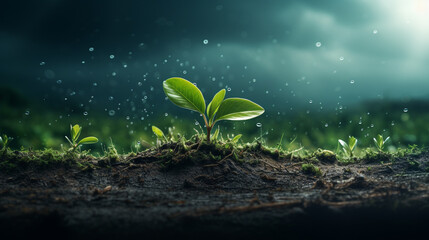 green_plants_growing sdgs 環境 水 緑 - obrazy, fototapety, plakaty