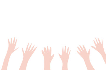 hands isolated on white background