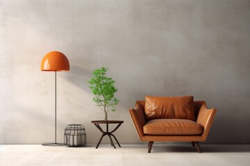 Minimalism interior design. Generated AI.