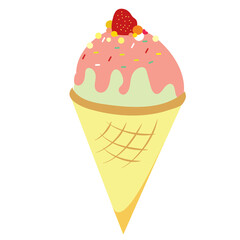 ice cream, design, summer, carefree, cutout, drop, enjoyment, females, graphic, horizontal, lifestyles, one person, photography, pop, poster, product, shop, soft, sticker, classic, copy space, happine
