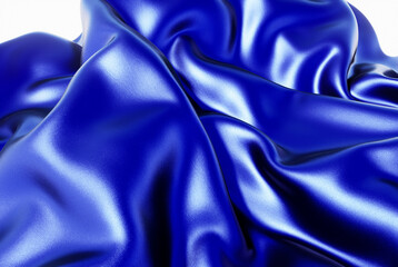 Fototapeta premium Blue fabric with large folds, abstract background. swirl fabric, swirl cloth, Twisted background, twisted cloth