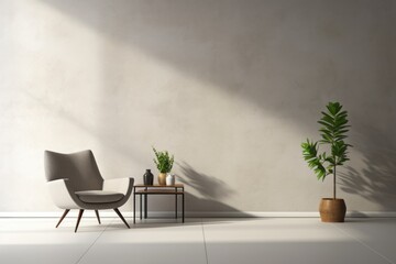 Minimalism interior design. Generated AI.